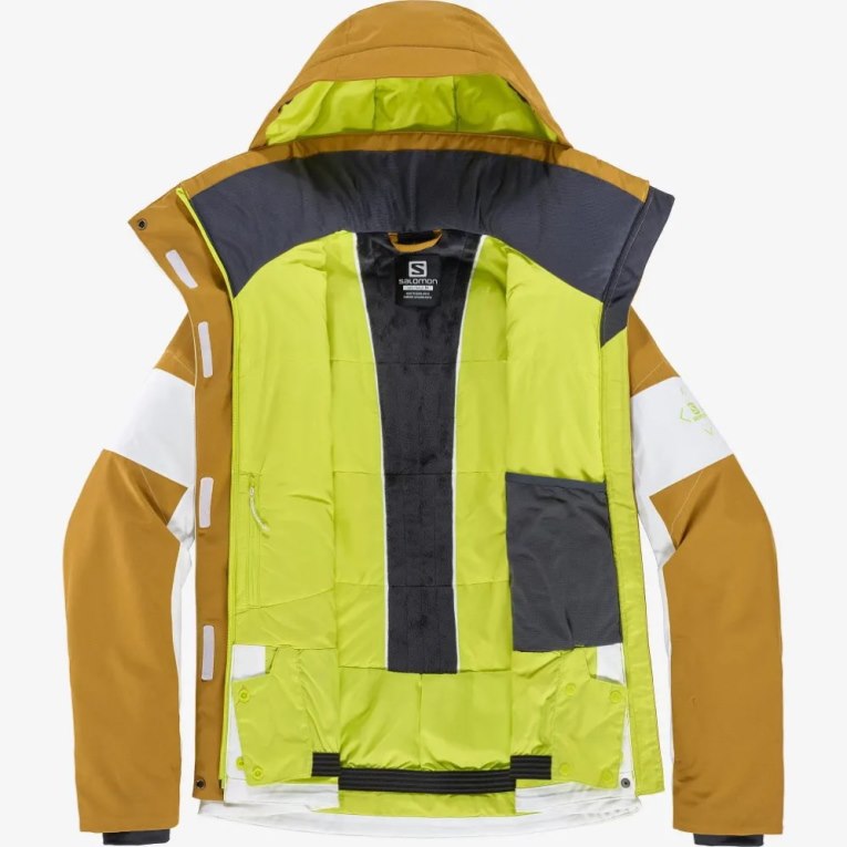 White / Brown Salomon Speed Women's Insulated Jackets | IE AT9631